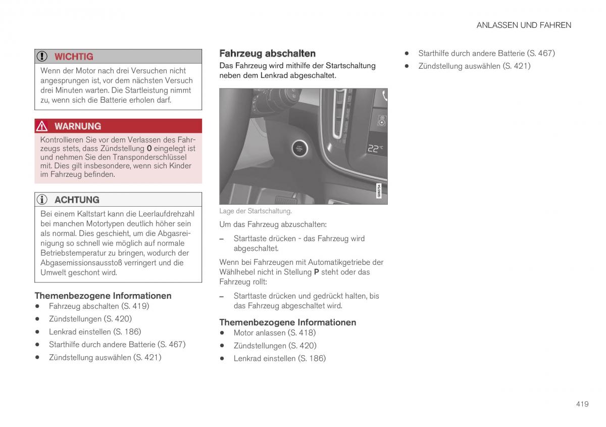 Volvo XC40 Handbuch / page 421