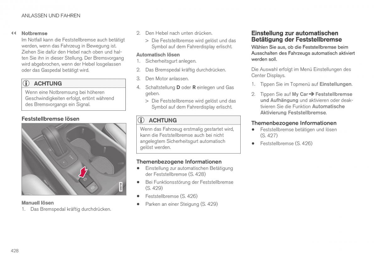 Volvo XC40 Handbuch / page 430