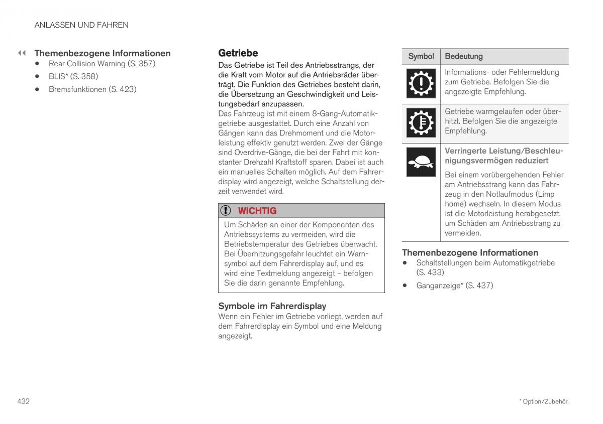 Volvo XC40 Handbuch / page 434