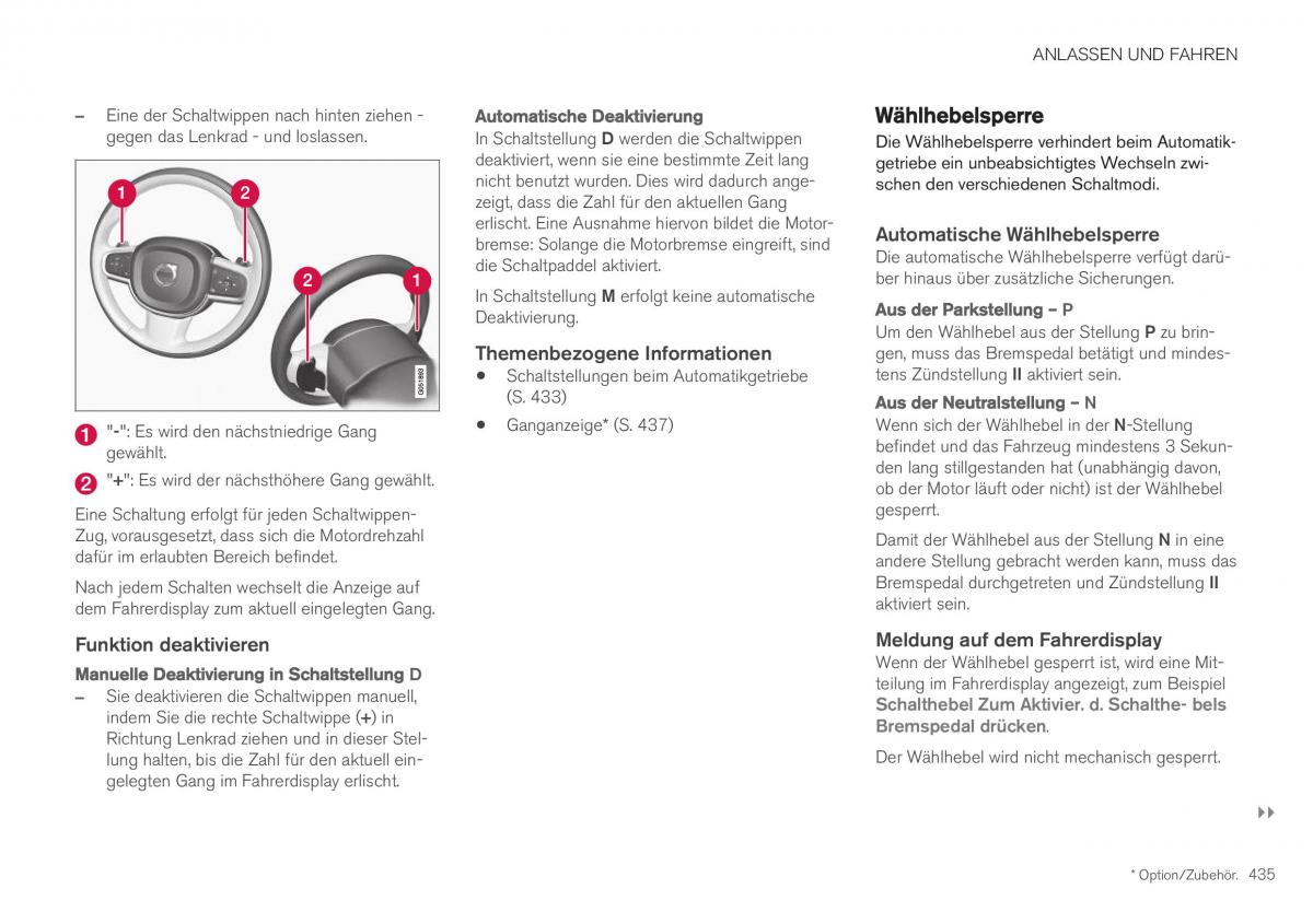 Volvo XC40 Handbuch / page 437