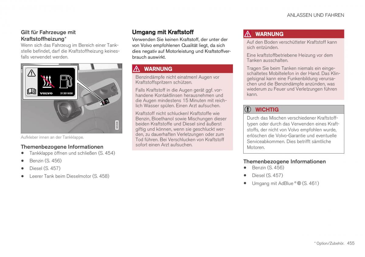 Volvo XC40 Handbuch / page 457