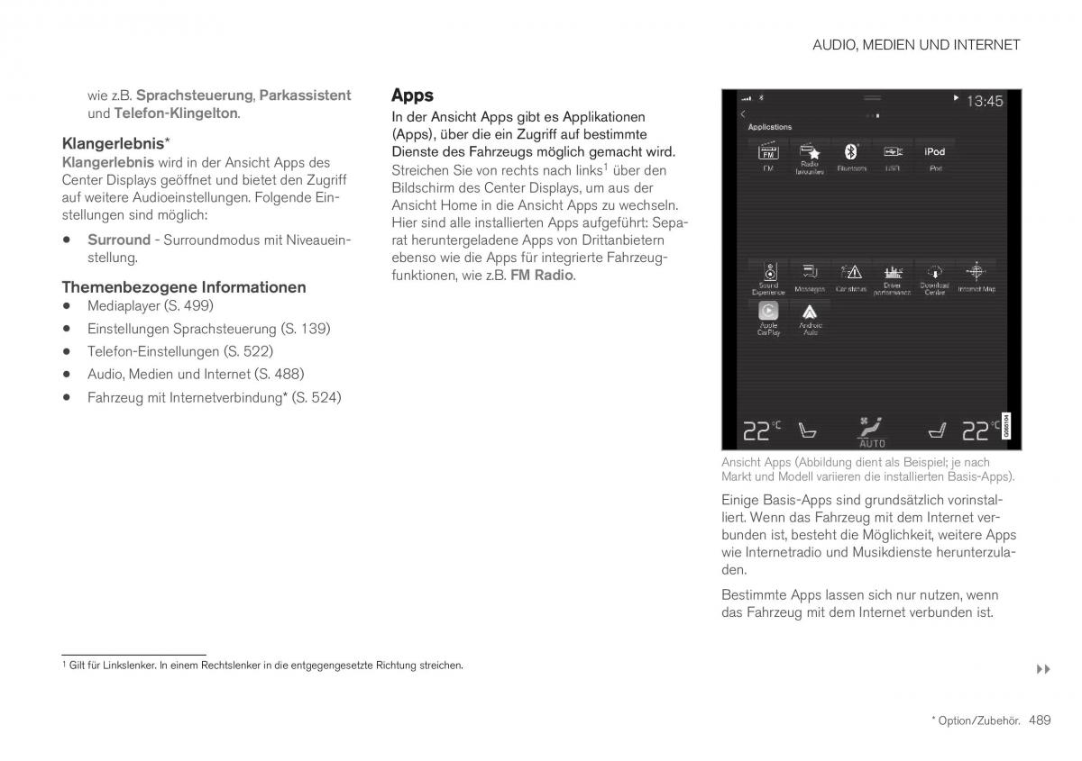 Volvo XC40 Handbuch / page 491