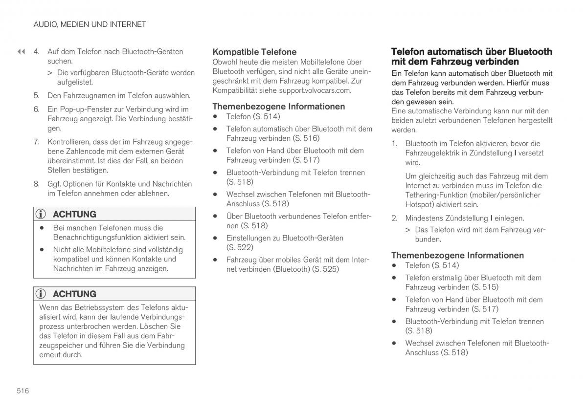 Volvo XC40 Handbuch / page 518