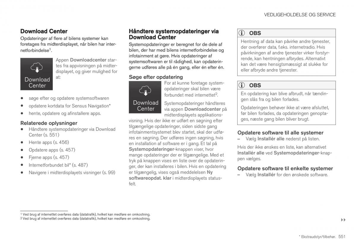 Volvo XC40 Bilens instruktionsbog / page 553