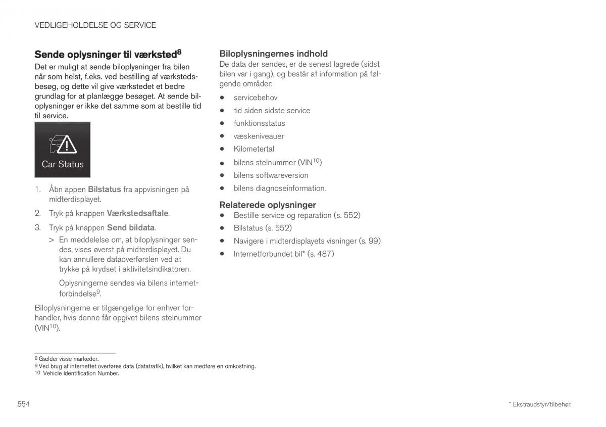 Volvo XC40 Bilens instruktionsbog / page 556