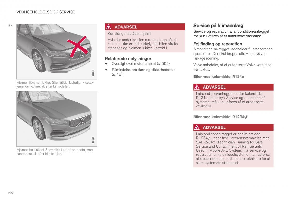 Volvo XC40 Bilens instruktionsbog / page 560