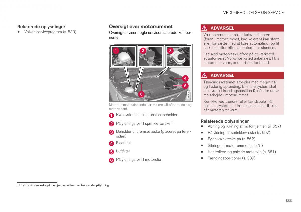 Volvo XC40 Bilens instruktionsbog / page 561