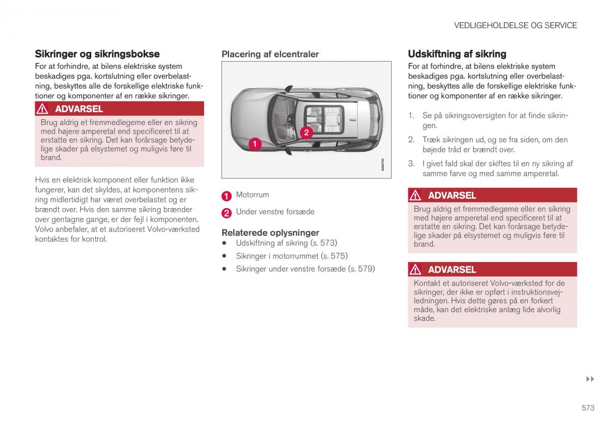 Volvo XC40 Bilens instruktionsbog / page 575