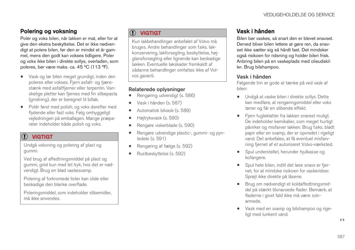 Volvo XC40 Bilens instruktionsbog / page 589