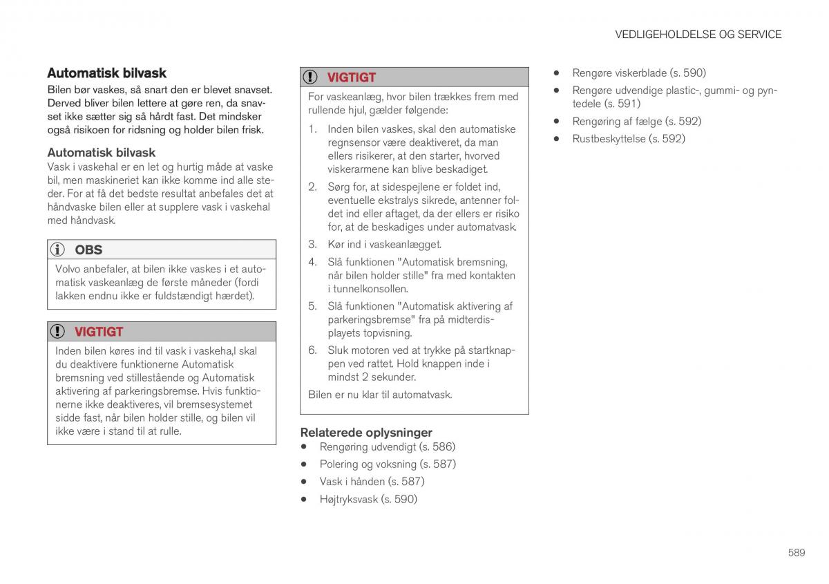 Volvo XC40 Bilens instruktionsbog / page 591