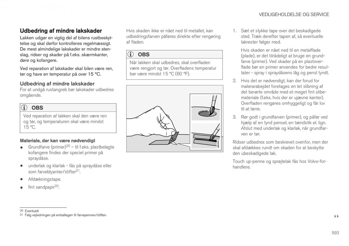 Volvo XC40 Bilens instruktionsbog / page 595