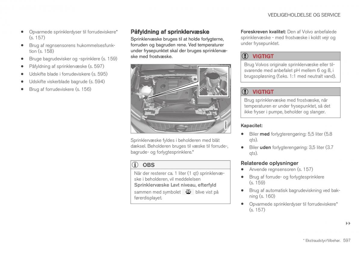 Volvo XC40 Bilens instruktionsbog / page 599