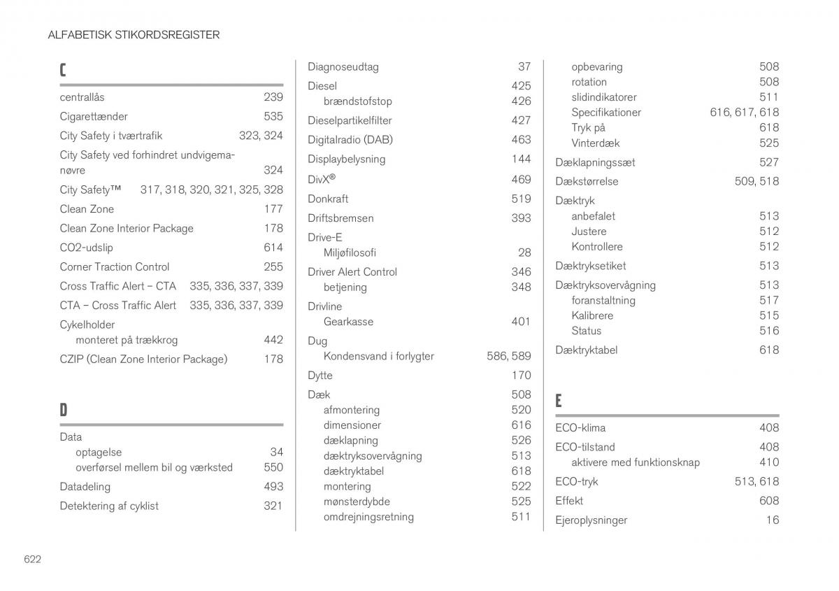 Volvo XC40 Bilens instruktionsbog / page 624