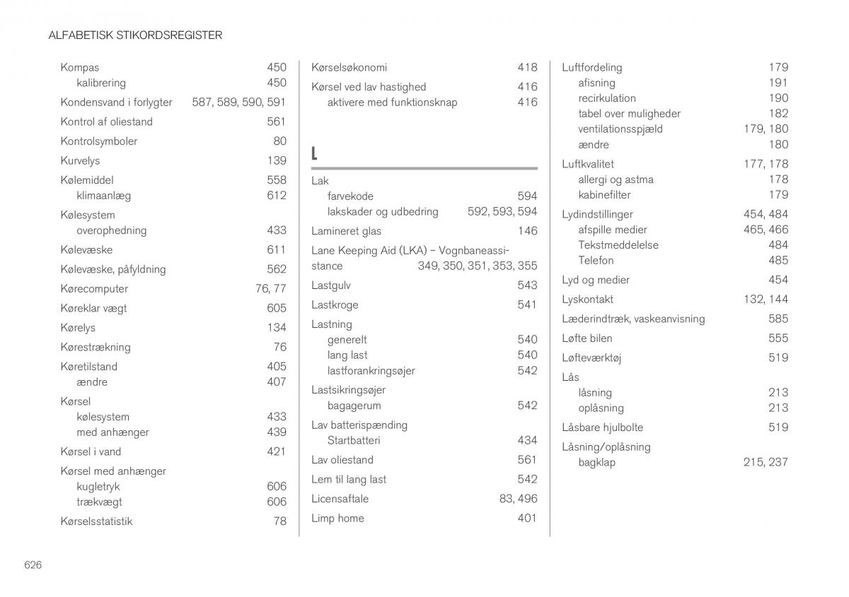 Volvo XC40 Bilens instruktionsbog / page 628