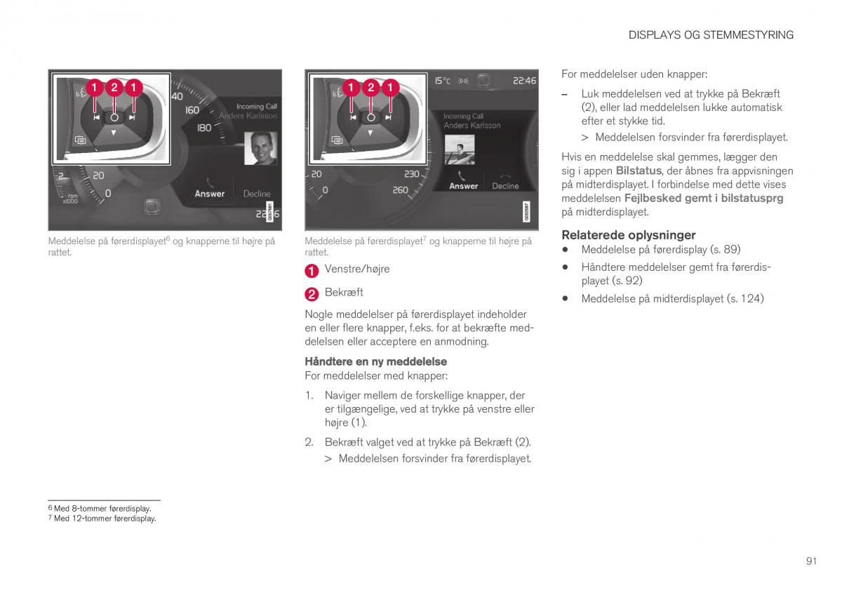 Volvo XC40 Bilens instruktionsbog / page 93