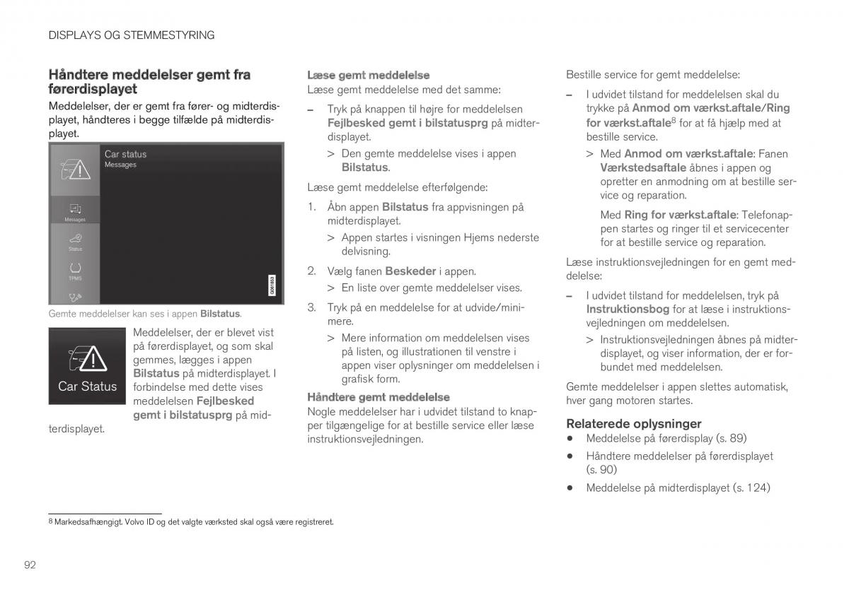 Volvo XC40 Bilens instruktionsbog / page 94