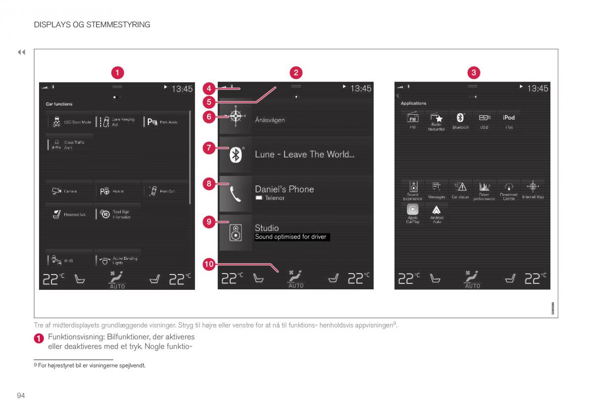 Volvo XC40 Bilens instruktionsbog / page 96