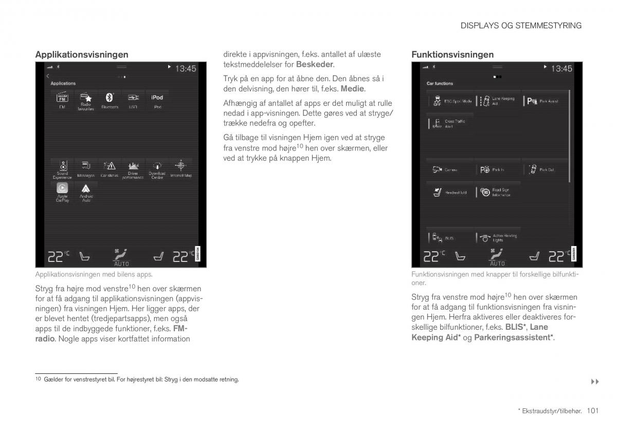 Volvo XC40 Bilens instruktionsbog / page 103