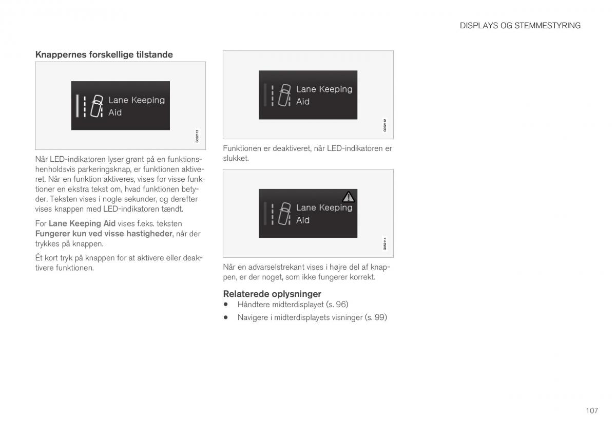 Volvo XC40 Bilens instruktionsbog / page 109