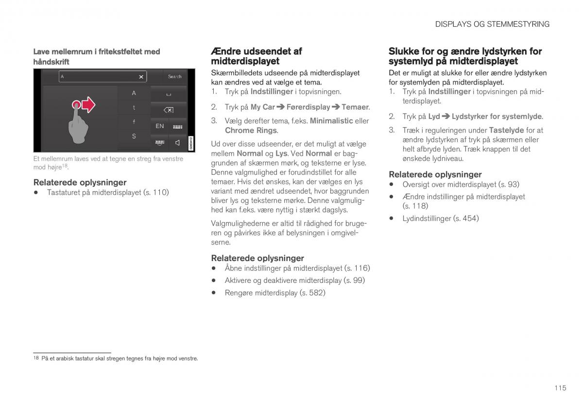 Volvo XC40 Bilens instruktionsbog / page 117