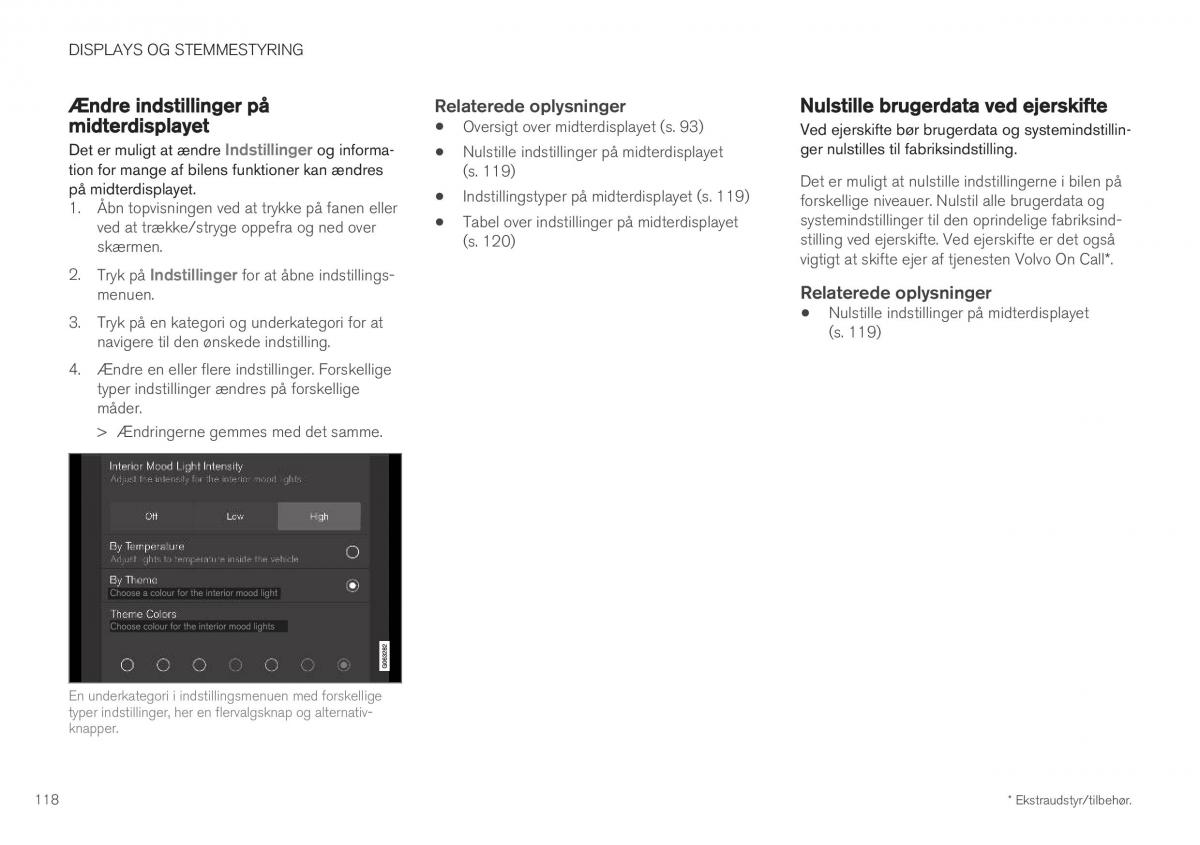 Volvo XC40 Bilens instruktionsbog / page 120