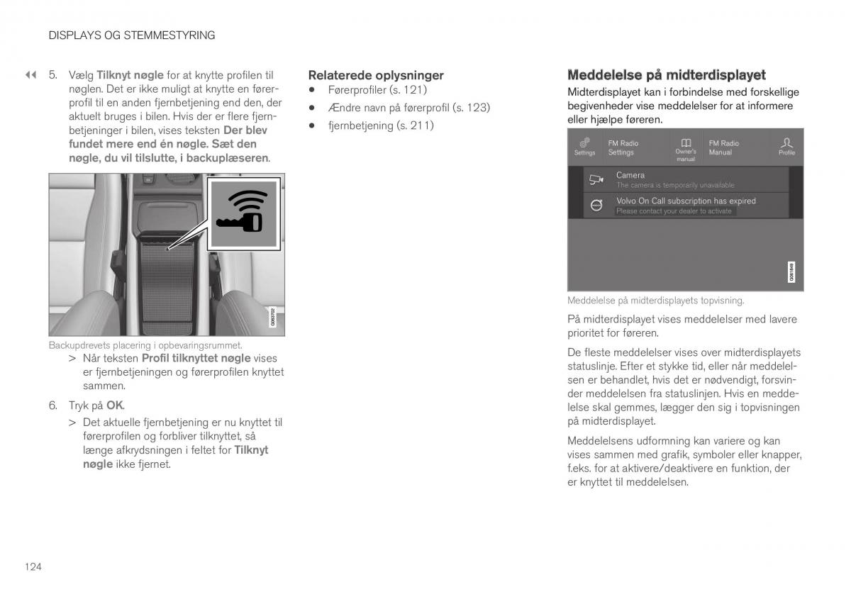 Volvo XC40 Bilens instruktionsbog / page 126