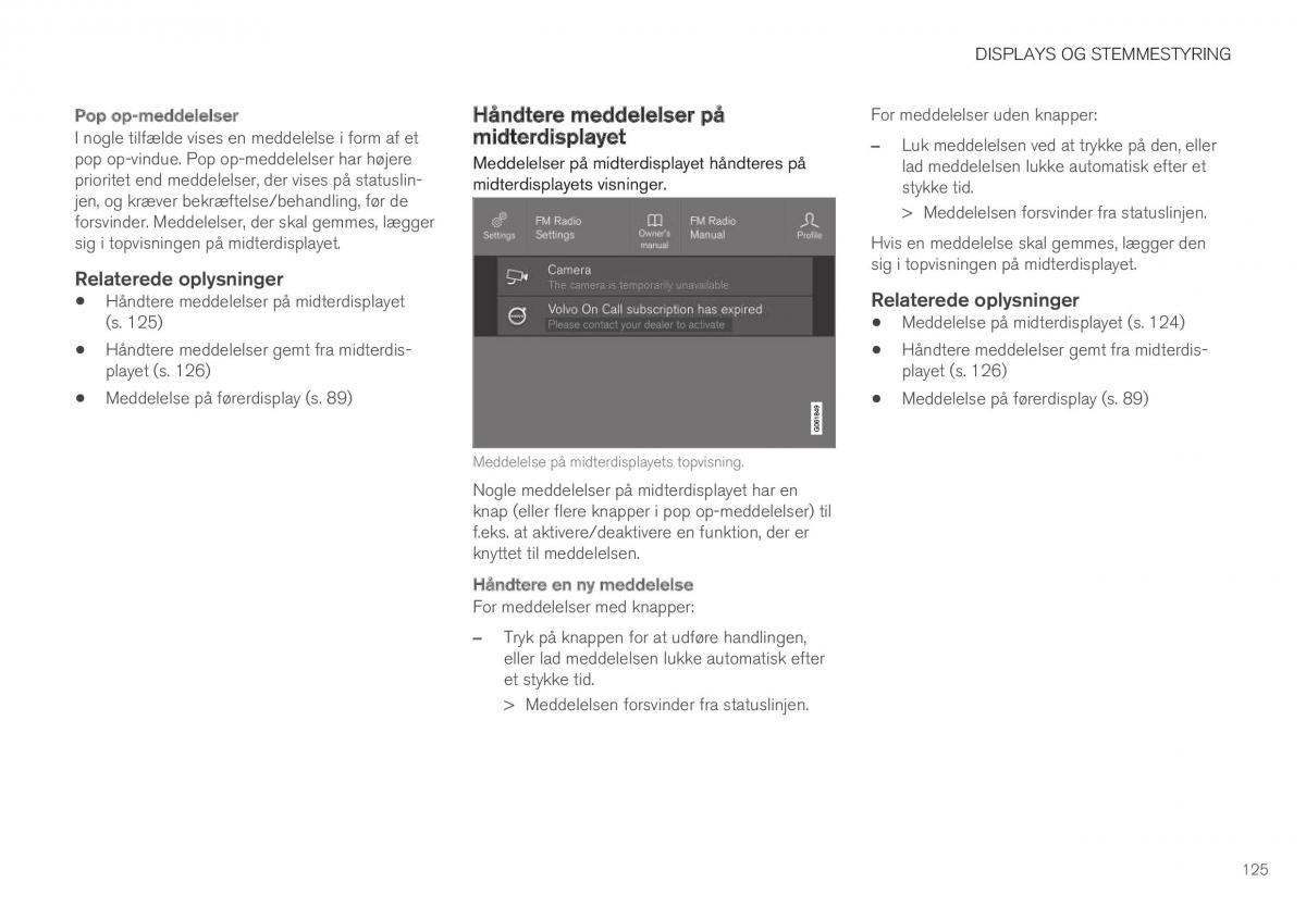 Volvo XC40 Bilens instruktionsbog / page 127