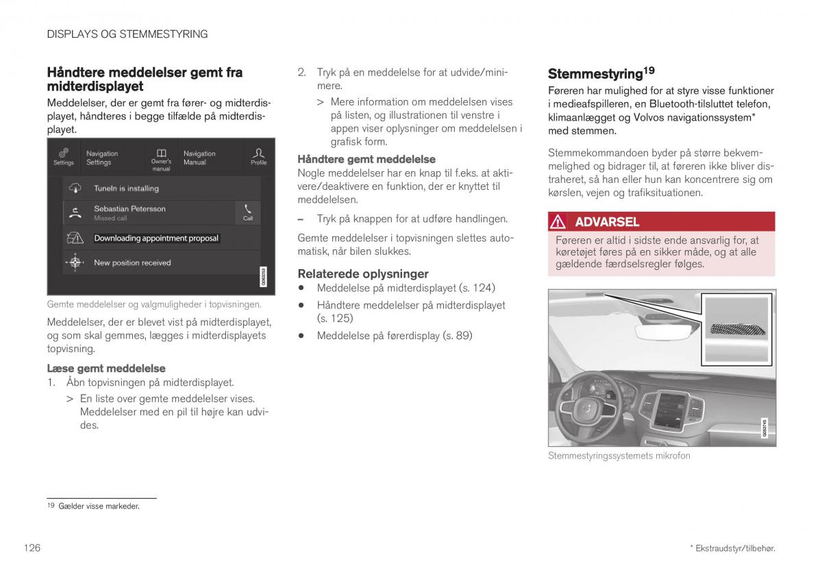 Volvo XC40 Bilens instruktionsbog / page 128