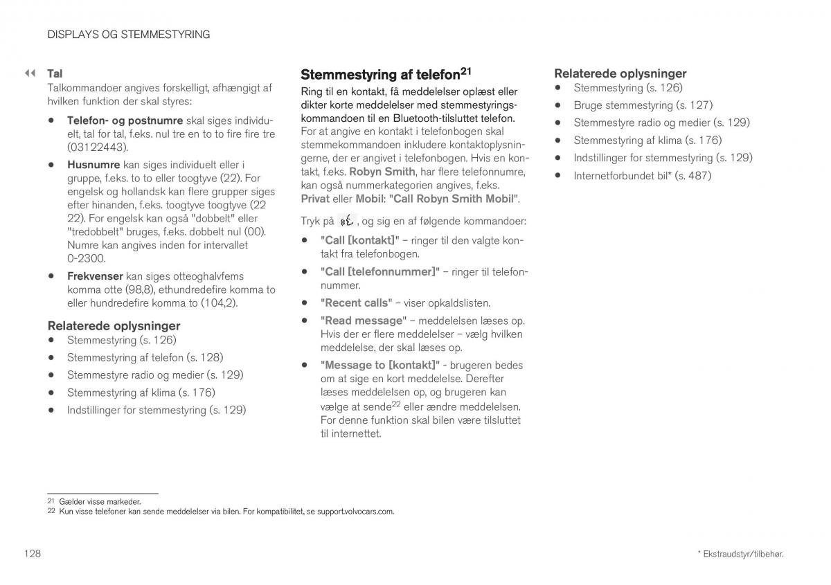 Volvo XC40 Bilens instruktionsbog / page 130