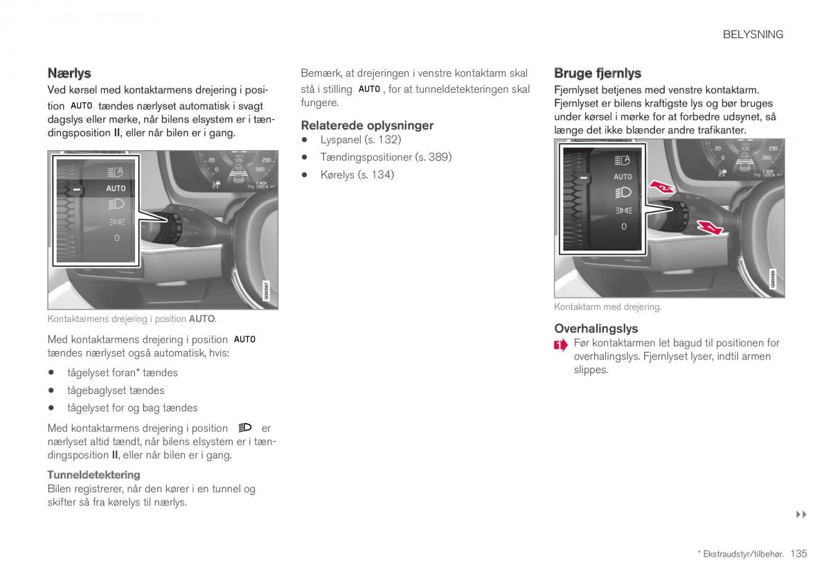 Volvo XC40 Bilens instruktionsbog / page 137