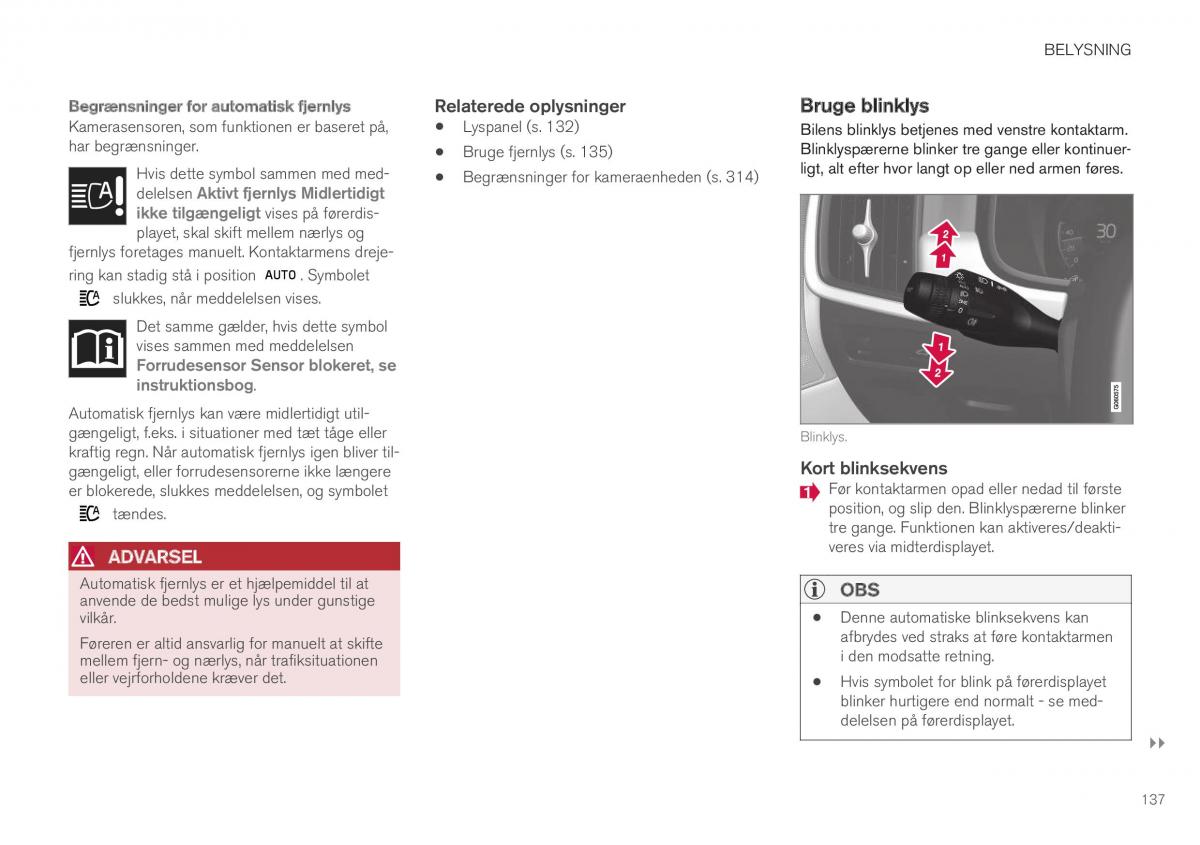 Volvo XC40 Bilens instruktionsbog / page 139