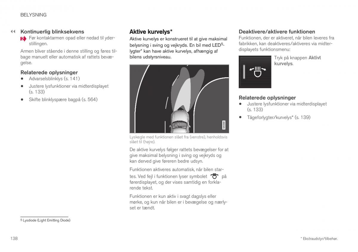 Volvo XC40 Bilens instruktionsbog / page 140