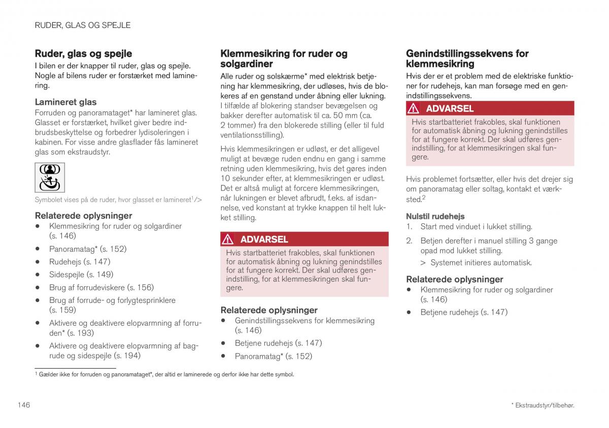 Volvo XC40 Bilens instruktionsbog / page 148