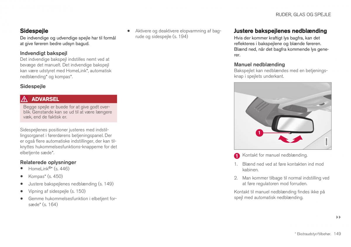 Volvo XC40 Bilens instruktionsbog / page 151