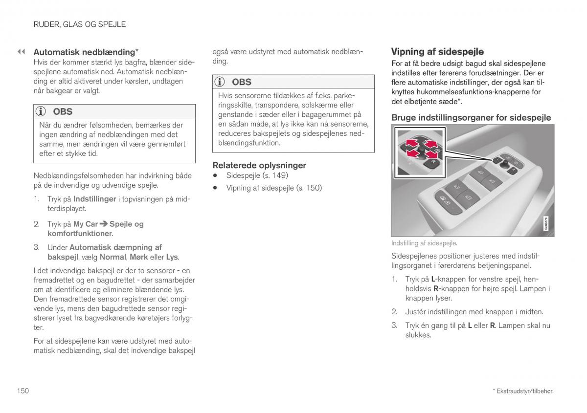 Volvo XC40 Bilens instruktionsbog / page 152