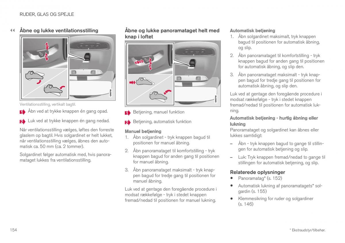 Volvo XC40 Bilens instruktionsbog / page 156