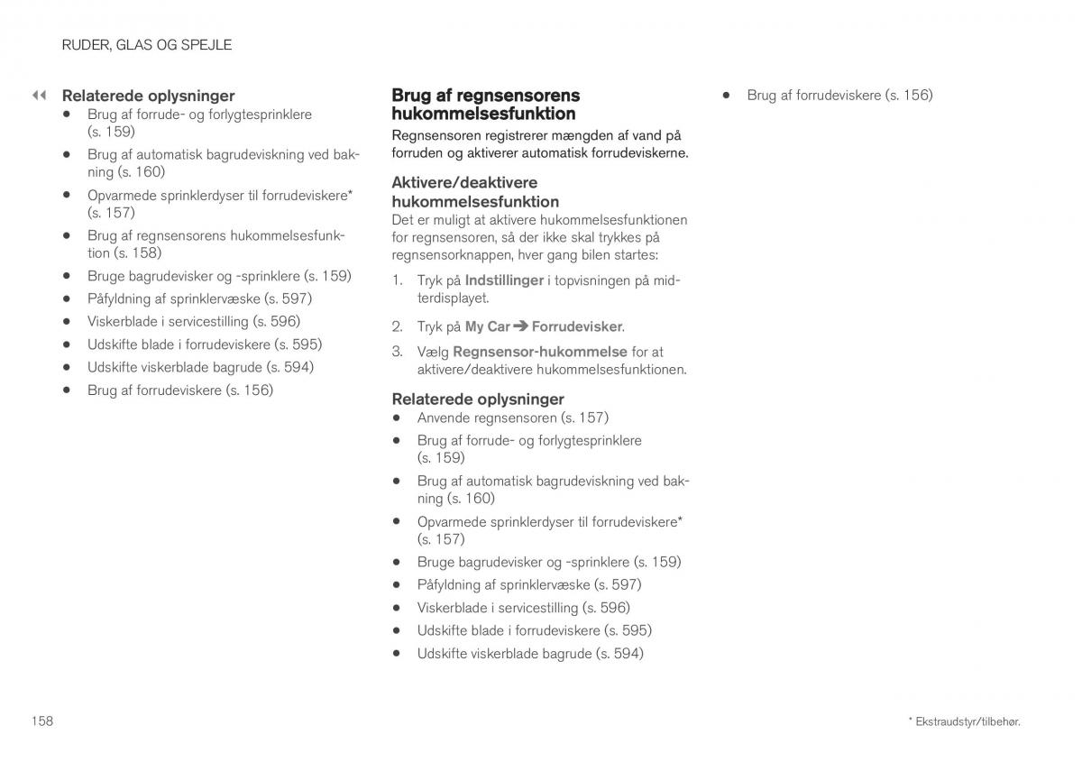 Volvo XC40 Bilens instruktionsbog / page 160