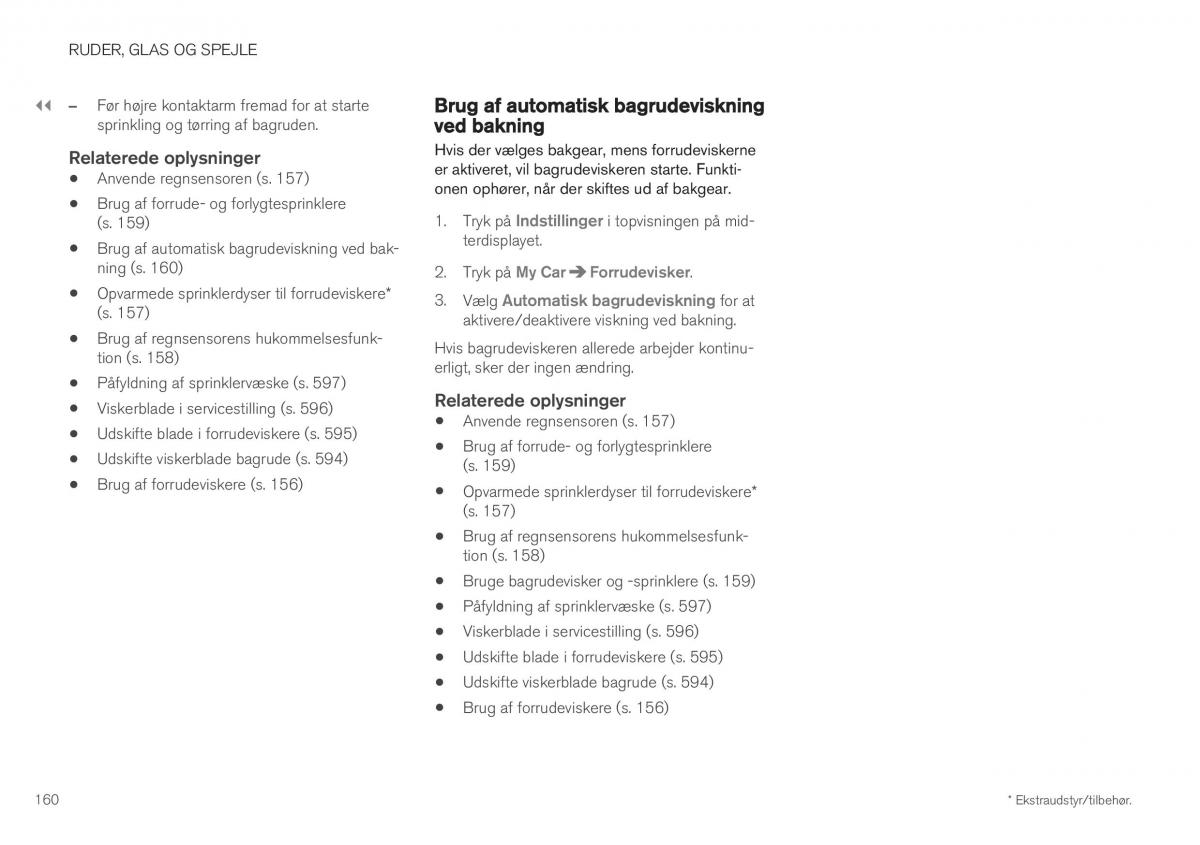 Volvo XC40 Bilens instruktionsbog / page 162