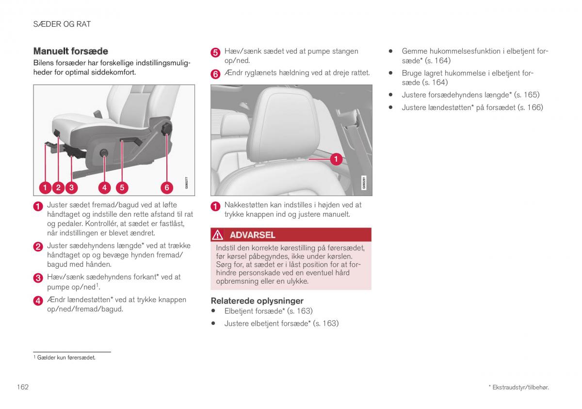 Volvo XC40 Bilens instruktionsbog / page 164