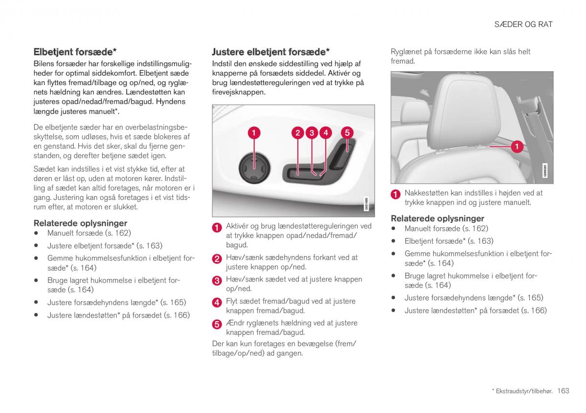 Volvo XC40 Bilens instruktionsbog / page 165