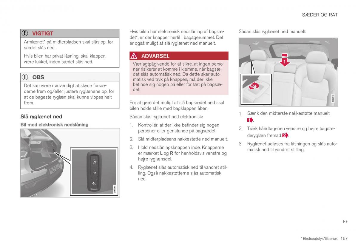 Volvo XC40 Bilens instruktionsbog / page 169