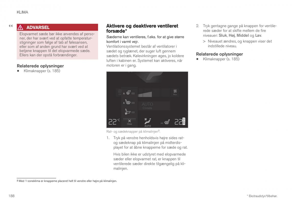 Volvo XC40 Bilens instruktionsbog / page 190