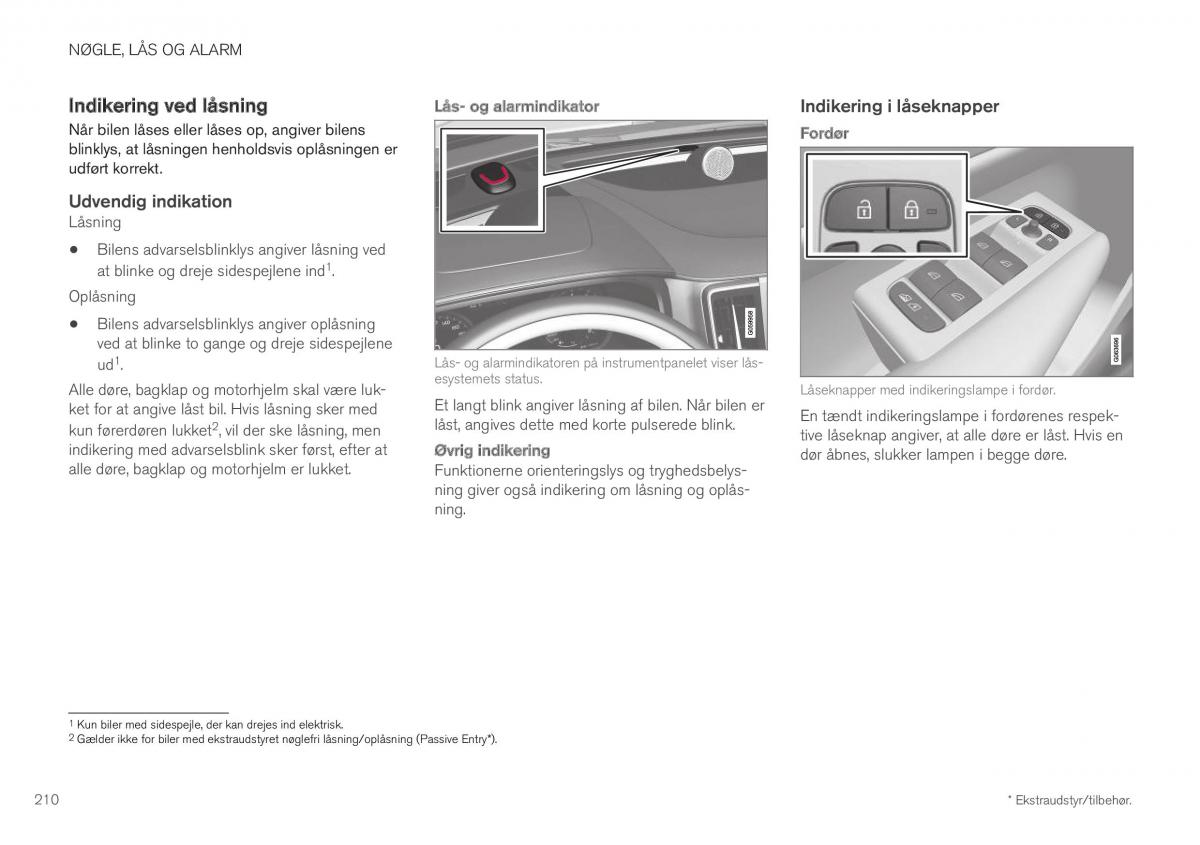 Volvo XC40 Bilens instruktionsbog / page 212