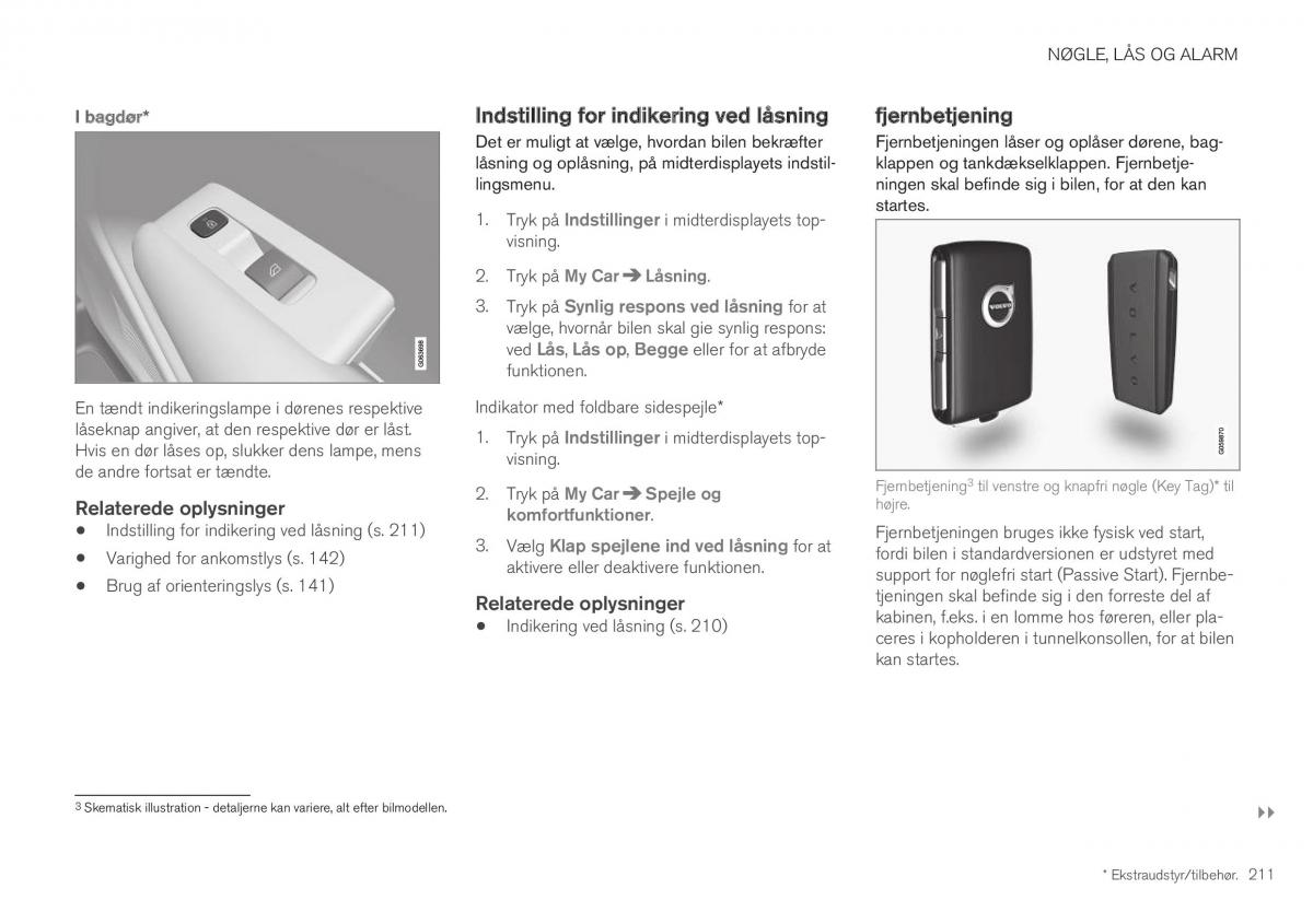 Volvo XC40 Bilens instruktionsbog / page 213