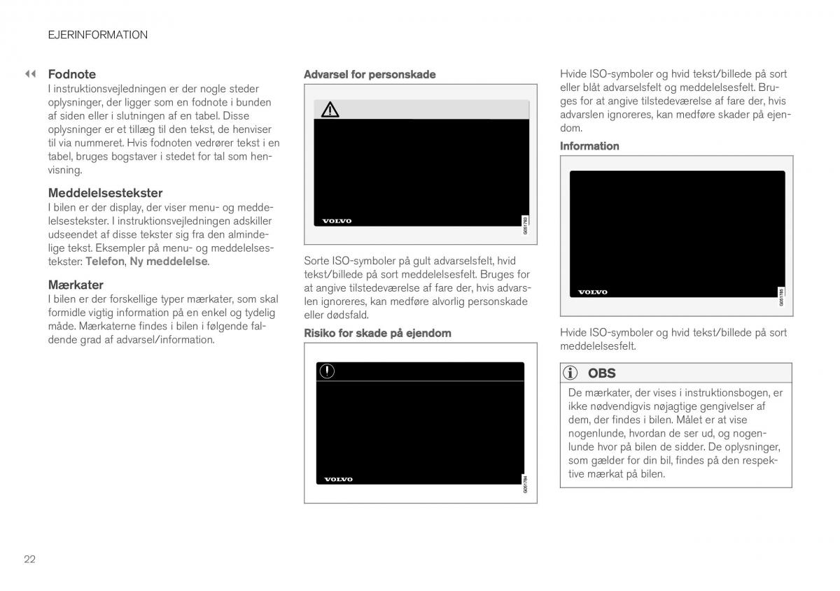 Volvo XC40 Bilens instruktionsbog / page 24