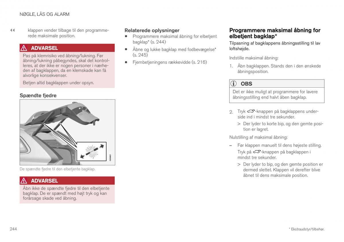 Volvo XC40 Bilens instruktionsbog / page 246