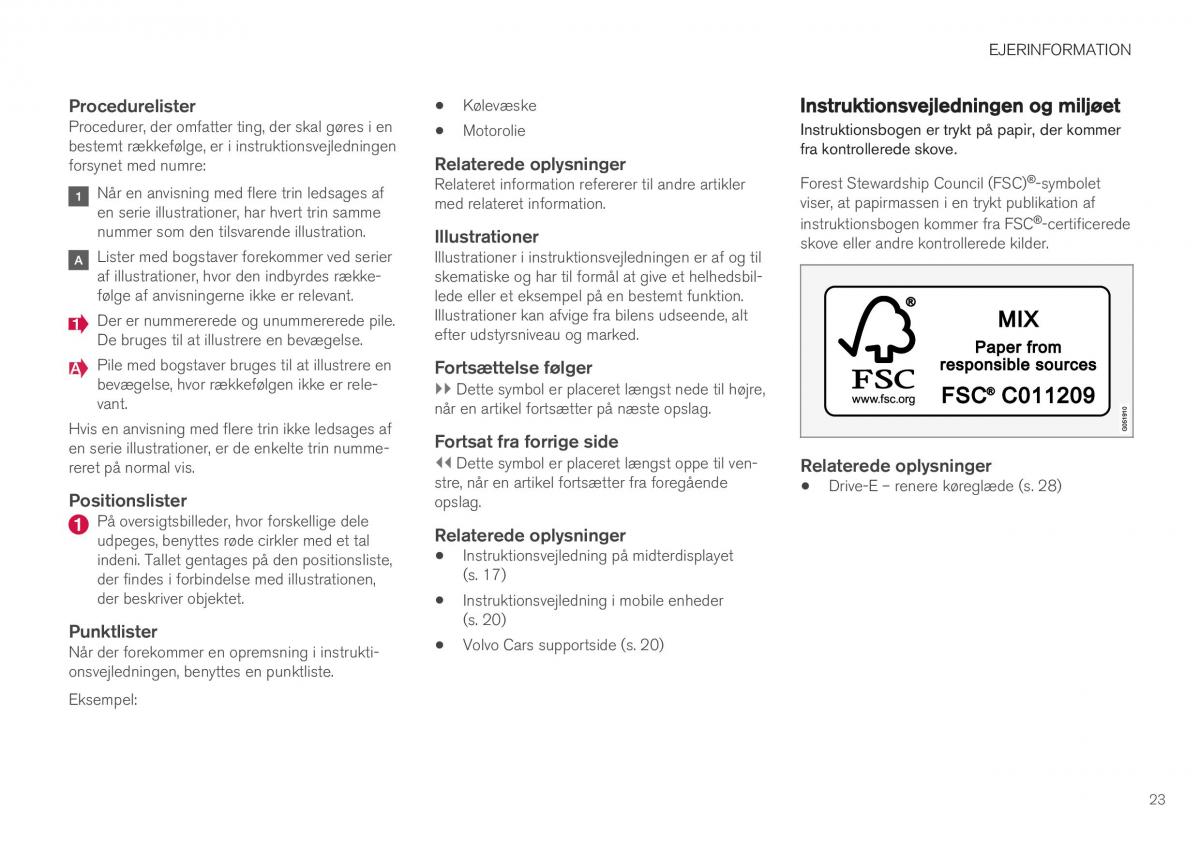 Volvo XC40 Bilens instruktionsbog / page 25