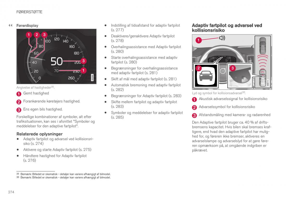 Volvo XC40 Bilens instruktionsbog / page 276