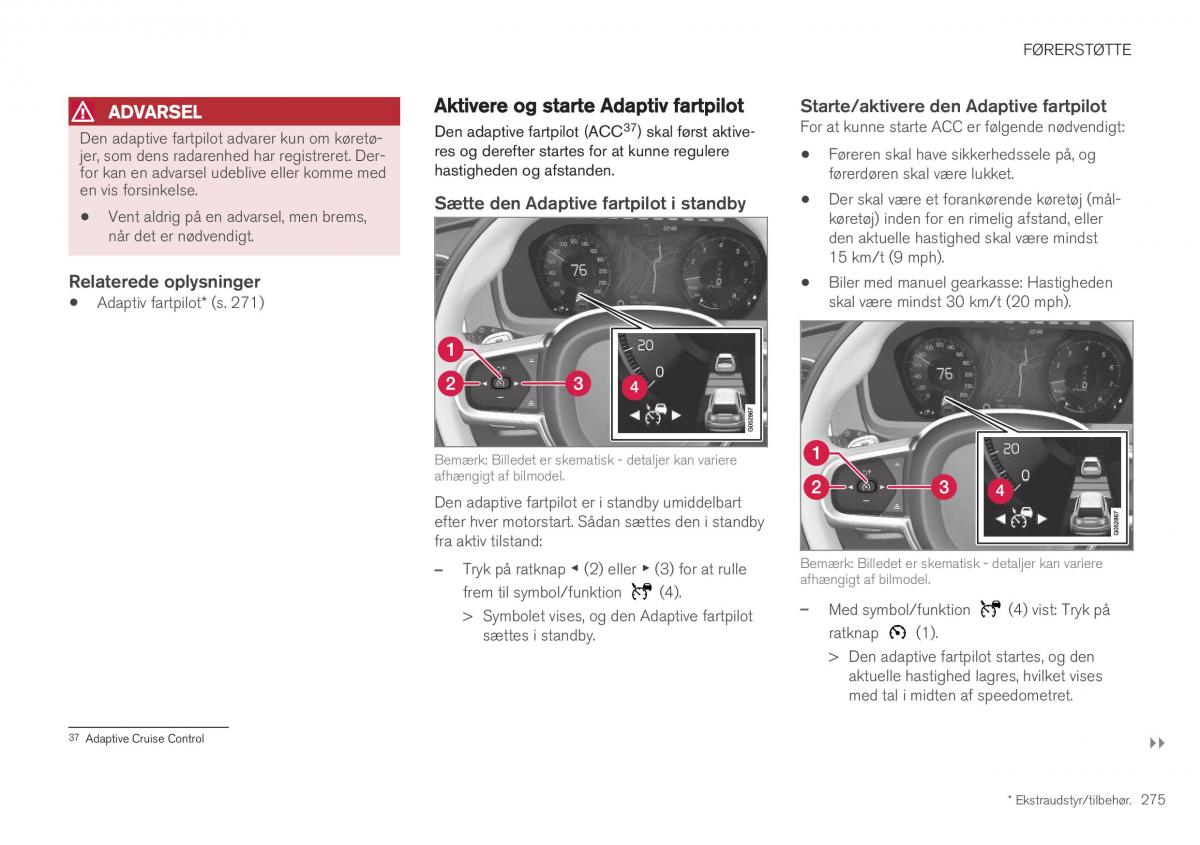 Volvo XC40 Bilens instruktionsbog / page 277