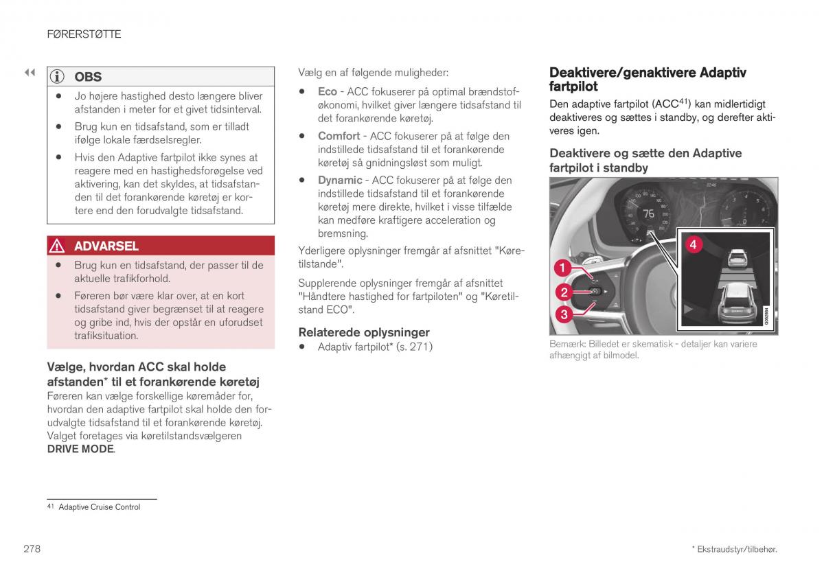 Volvo XC40 Bilens instruktionsbog / page 280